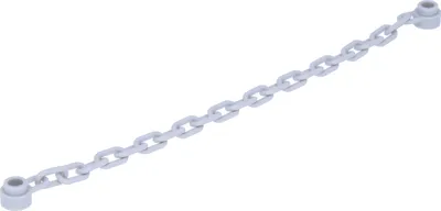 A light gray LEGO chain with two attachment points.