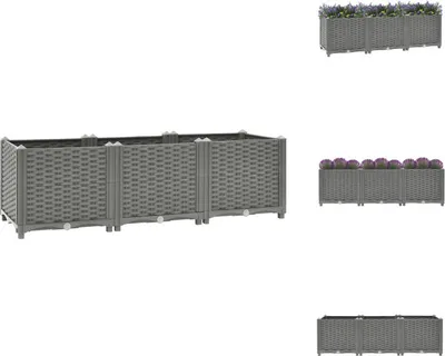 Zdjęcie produktu dla vidaXL Podwyższona grządka 120x40x38 cm z polipropylenu - Donice i doniczki