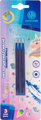 Produktbild von Löschbare blaue Minen 0,6 mm ASTRAPEN Oops! UNICORN - 3er Blister 209023902