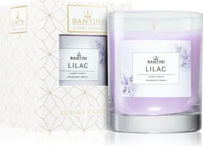 Produktbild von Luxuskerze Santini - Flieder, 200g