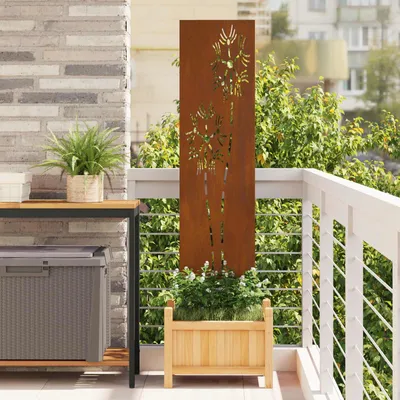 Produktbild von vidaXL Garten Sichtschutz-Leinwand Rostig 32 x 140 cm Wetterfeststahl