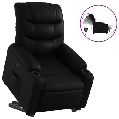 Produktbild von Relaxsessel mit Aufstehhilfe Elektrisch Schwarz Kunstleder