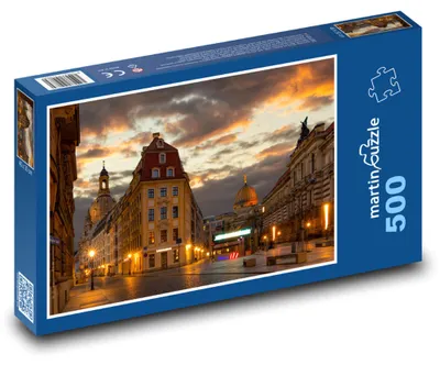 Produktbild von Puzzle 500 Nächtliches Dresden in Deutschland - martinpuzzle