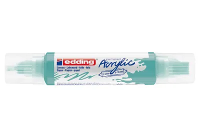 Produktbild von Edding 5400 Acryl 3D Double Liner, Türkis, Türkis, Weiß, Fein / Extradick, 2 mm, 1 cm, Tinte auf Wasserbasis