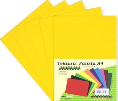 Image de 5 pièces de carton ondulé A4, jaune