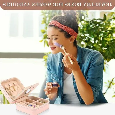Produktbild von Klein, Personalisierbare Reise-Schmuckschachtel mit Spiegel - Ideal für Schmucklagerung