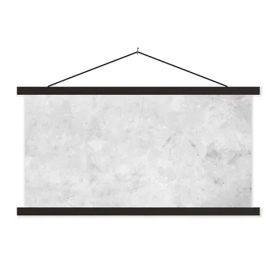 Produktbild von MuchoWow® Textilposter Marmor - Textur - Grau - Marmoroptik 150x75 cm mit schwarzem Rahmen - Posterleiste
