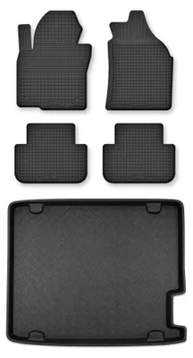 Productafbeelding van Rubberen automatten + kofferbakmat voor BMW X4 F26 2014-2018 – 5-delig, zwart, op maat – Wielganizator Semi-Universal