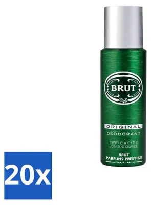 Productafbeelding van 20 x Brut Original Deodorant Spray - 200 ml - Voordeelverpakking - 20 stuks