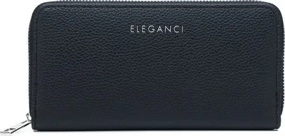 Image de Portefeuille élégant en faux cuir pour femmes avec pochette pour pièces et billets, noir, idéal pour les cartes et le téléphone portable