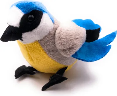 Image de Onwomania Peluche Doudou Oiseau Mésange bleue Hauteur 11 cm Multicolore
