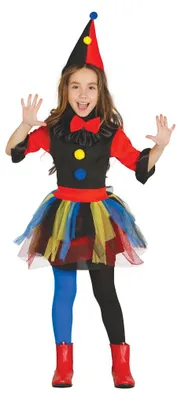 Produktbild von Clown Horror  Mädchen Kostüm, Größe:110/116
