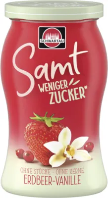 Image de Schwartau Velours Moins de Sucre Pâte à Tartiner Fraise Vanille 255g