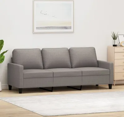 Imagen del producto de Maison Exclusive - Sofá de 3 plazas, color taupe, 180 cm, tapizado en tela