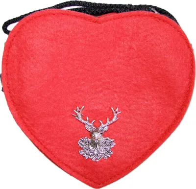 Produktbild von Herz Trachten Handtasche mit Hirsch | Rot