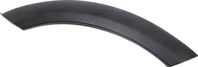 A black car fender flare against a white background.