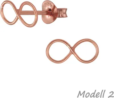 Produktbild von Infinity Ohrstecker: 925 Silber Ohrringe Unendlichkeit Modell 2
