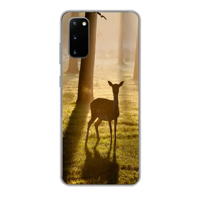 Produktbild von MuchoWow® Handyhülle Schutzhülle Hülle für Samsung Galaxy S20 Hirsche - Sonne - Bäume Silikon Softcase Handy Hülle - Bild