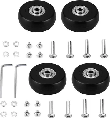 Produktbild von Reparatur-Ersatzräder für Reisetaschen - 50mm x 18mm Gummiräder (Pack von 4)