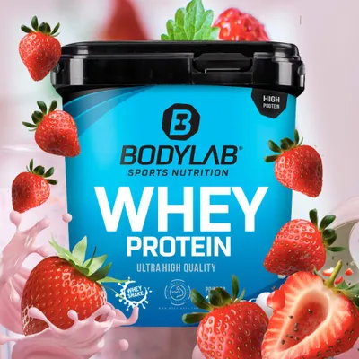 Produktbild von BODYLAB Whey Protein Pulver- 2000g - Geschmack: Erdbeer