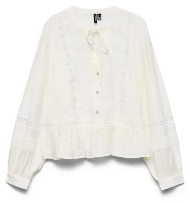 Zdjęcie produktu dla Vero Moda 10349177_4_65, Top (odzież), Damski, Biały, M, 1 szt., Max. shrinkage 5%; Wash with similar colours