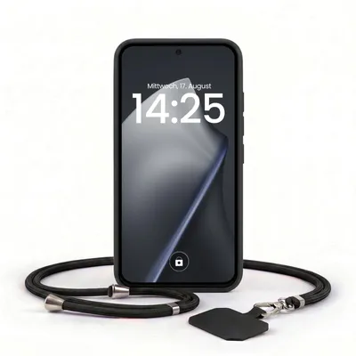 Produktbild von Handyhülle für Xiaomi 15T mit Handykette Band Kordel Hülle Case Schutzhülle Schwarz