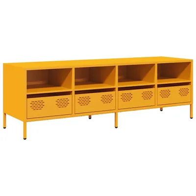 Produktbild von TV-Schrank Senfgelb 135x39x43,5 cm Kaltgewalzter Stahl