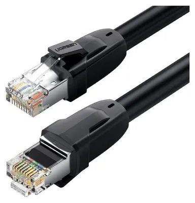 Immagine prodotto di Ugreen 1,5 m Cavo Internet Cavo di rete Ethernet Patch RJ45 Cat 8 T568B Nero