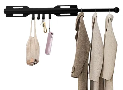 Imagen del producto de Barra extensible para perchero, ideal para organizar la ropa