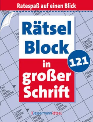 Produktbild von Rätselblock in großer Schrift 121 (5 Exemplare à 2,99 EUR)