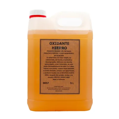 Imagen del producto de Comptoir D'Art - Oxidante Para Hierro (0857) Para Metales Ferrosos - Efecto Óxido - Efecto Envejecido - Pintura Para Hierro (5 L)