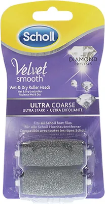Produktbild von Scholl Velvet Smooth Wet & Dry Ersatzrolle mit Diamantpartikeln Ultra 2 Stück