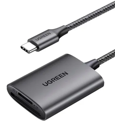 Zdjęcie produktu dla Czytnik Kart Sd Microsd Mmc Tf Usb-C 5Gb/S - Szary