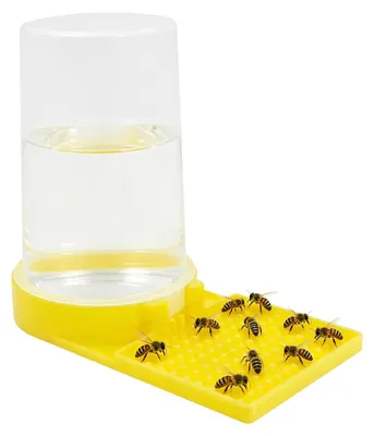 Bienen-Tränke 2er-Set, Wasser-Feeder aus Kunststoff, transparent/gelb