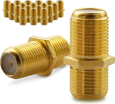 Produktbild von 20x F Verbinder Sat Kupplung Antennen Koaxialkabel Kabel Adapter Buchse Koaxial