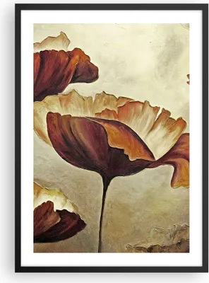 Produktbild von Gerahmtes Poster - Schwarzer Rahmen - Mohn Blume Wiese - 50x70 cm - Wand Bild - Wanddeko - Wandbilder - Kunstposter - Wandposter - Bilderrahmen - Bilder - Kunstdruck - Wandbild - P2BPA50x70-3760