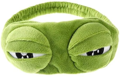 Productafbeelding van Groene 3D-oogmaskerhoes, slaapoogschaduw, zacht, pluizig, met cartoonprint, oogmasker voor het slapen