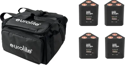 Produktbild von EUROLITE Set 4x AKKU TL-3 QCL RGB+UV Trusslight + SB-4 Soft-Bag (20000852)