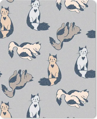 Produktbild von MuchoWow® Mauspad Mousepad Muster - Katze - Herz - Jungen - Mädchen - Kinder - Kind 30x40 cm - Mousepads - Maus Mat - Pad - Mausunterlage - Mausmatten