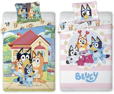 Produktbild von Bluey - 2 x Wende-Bettwäsche-Set im Doppelpack, 135x200 & 80x80