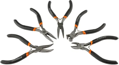 Produktbild von Elektroniker Zangen-Set MiniGrip 5-tlg 12cm isolierte Griffe federöffnend