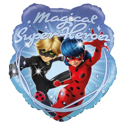 Produktbild von Miraculous Folienballon Shape ca. ø45 cm Super Heroez Ballon Helium Motto-Party