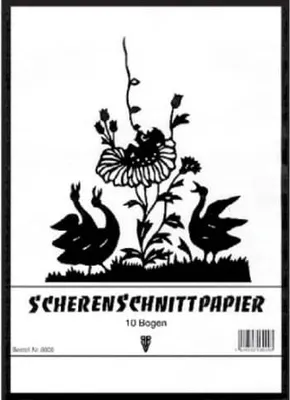 Produktbild von Scherenschnittpapier Heft A4 PENIG 3900 10BL schwarz