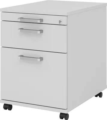 Produktbild von bümö office Rollcontainer - mit Hängeregistratur - Griff: Chromgriff (Metall), Nachbildung: Grau