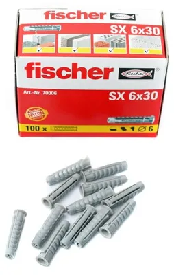 Image de Fischer 568006 vis d'ancrage / cheville murale 100 pc(s) Cheville à expansion 30 mm