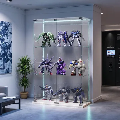 Image de Vitrine réfrigérée avec éclairage LED, 2 portes, 3 étagères, de couleur blanche