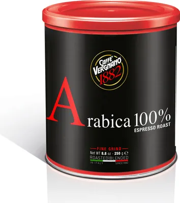 Produktbild von Caffè Vergnano 1882 Arabica 100% Espresso Roast Fine Grind | gemahlen | 250g Dose