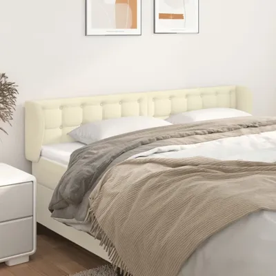 Produktbild von Möbel Kopfteil mit Ohren Creme 203x23x78/88 cm Kunstleder - Kopfteile 3117254