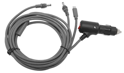 Zdjęcie produktu dla Kabel zasilający DC typu „3 w 1” do anteny satelitarnej z wtyczką do gniazda zapalniczki samochodowej, 18 AWG – zasilacz samochodowy do anteny satelitarnej, przewód zasilający z adapterem do kamperów i ciężarówek, 3 m / 9,84 ft