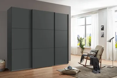 Produktbild von Schwebetürenschrank >indiana A< in GRAPHIT - 250x216x65cm (BxHxT)